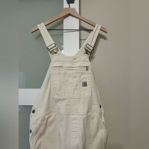 Carhartt White/ Cream Overalls Medium Short Inseam